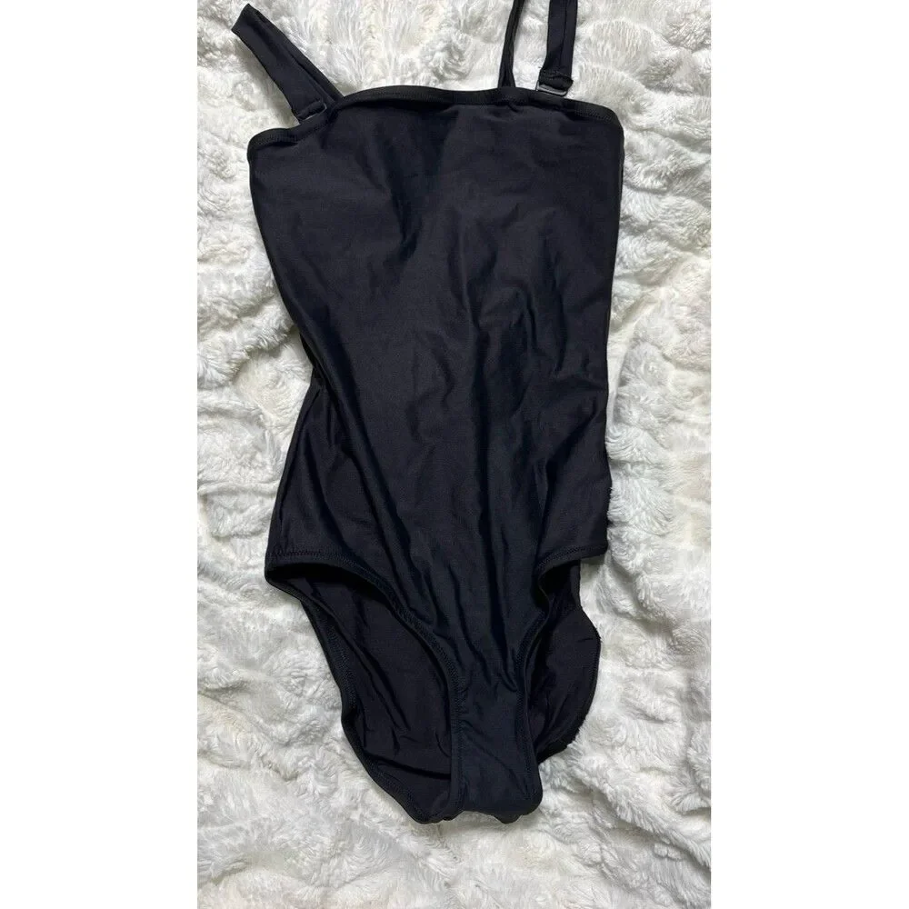 SIGNATURE SWIM STRAPLESS ONE PIECE Onyx Small